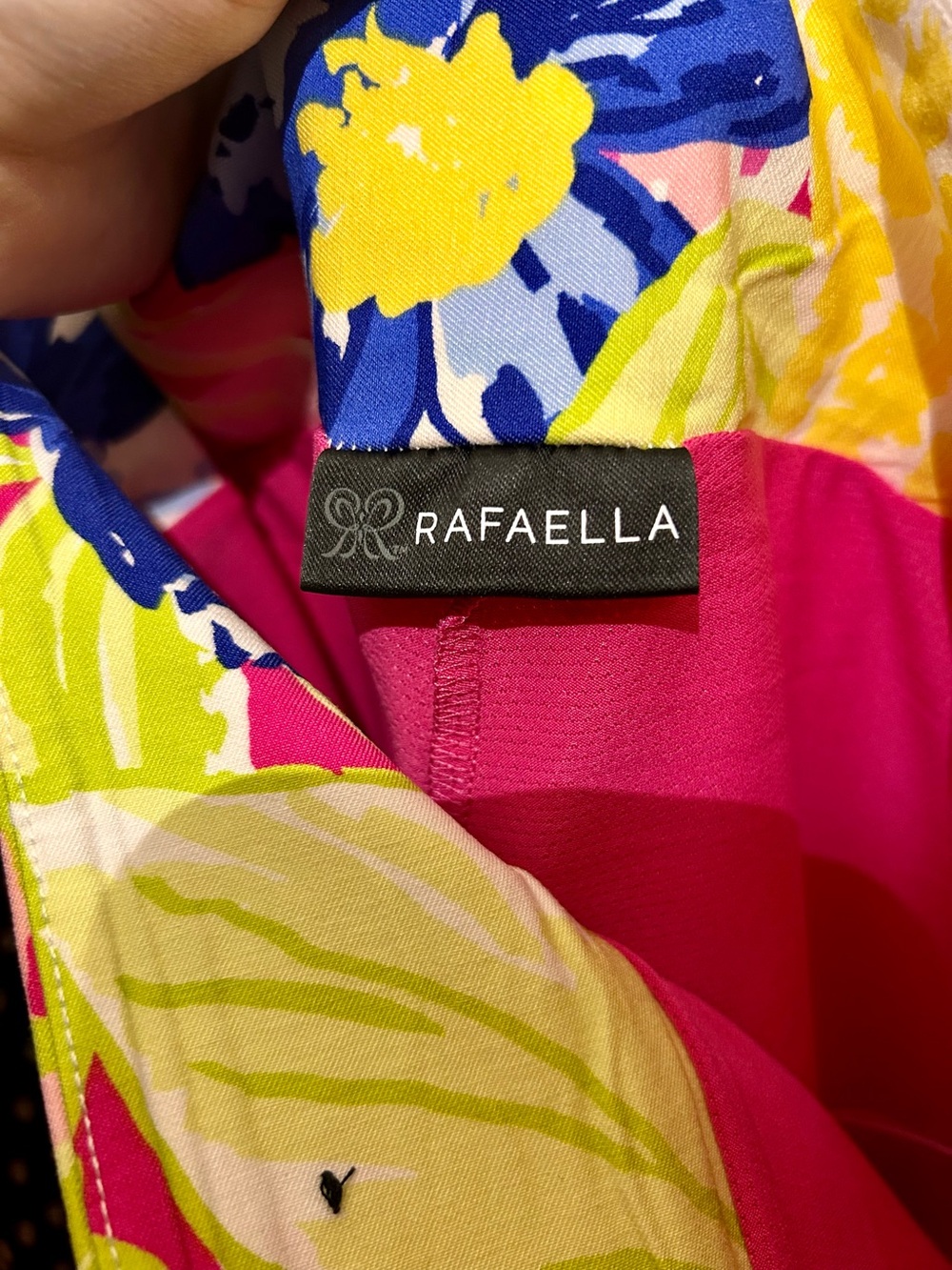 Rafaella Pink Floral Mini Skirt with Blue Accents - Picture 8 of 8